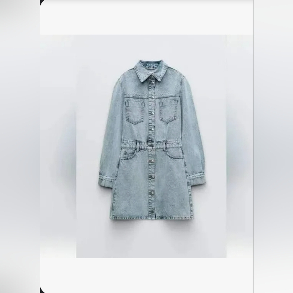 ZARA Z1975 DENIM MINI DRESS Never worn but took the tags off.